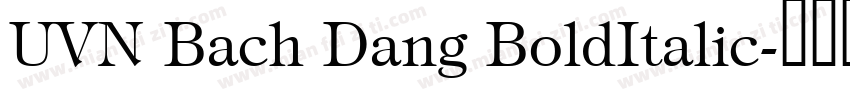 UVN Bach Dang BoldItalic字体转换